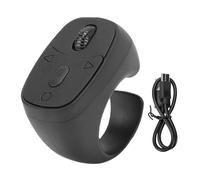 Garsent Anillo de Desplazamiento, Control Remoto Inalámbrico Bluetooth con la Punta del Dedo, Control Remoto de Página, Obturador de Cámara para Teléfono, Lectura de Libros