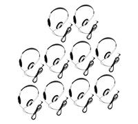 Garsent Auriculares de Aula a Granel, Paquete de 10, Auriculares con Cable para Colocar sobre la Oreja para Niños, Conector de 3,5 Mm, para Estudiantes para Biblioteca