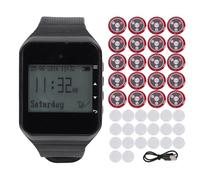 Garsent Buscapersonas Inalámbrico para Cuidadores Llamada para Pacientes de Alerta de Enfermera para Monitoreo de Ancianos Timbre de Llamada a Prueba de Agua de 328 Pies para el Hogar 1 (Rojo)