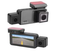 Garsent Cámara de Salpicadero 1080P de 3 Canales para Coche, Grabadora de Vídeo Interior Delantera y Trasera para Coche, Cámara de Vehículo Gran Angular de 170°, WDR, Sensor G, Pantalla