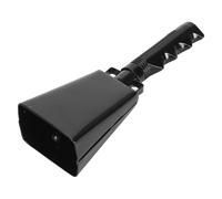 Garsent Campana de Vaca, Ruidosa Campana de Mano con Mango sin Deslizamiento, Instrumento Musical de Percusión para Juegos de Fútbol, campanas, Percusión, Llamada Bell, Farm Ranch (BLACK)