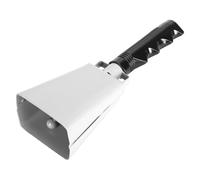 Garsent Campana de Vaca, Ruidosa Campana de Mano con Mango sin Deslizamiento, Instrumento Musical de Percusión para Juegos de Fútbol, campanas, Percusión, Llamada Bell, Farm Ranch (WHITE)