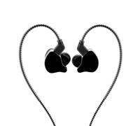 Garsent CCZ Melody In-Ear Monitors Auriculares Estéreo de Escenario con Sonido Personalizable para Músicos, Tipo Negro Transparente, Conector de 2 Pines (A)