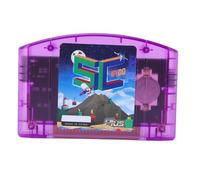 Garsent Compatible con Cartuchos de Juegos para N64, Cartucho Flash de Código Abierto Compatible con 64DD, Incluye Tarjeta de Memoria Pequeña de 16 GB, Lectura Rápida para Consola de (violeta