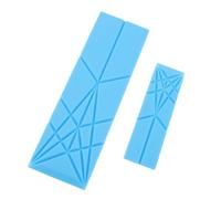 Garsent Cucharas Medidoras Planas 3 en 1 de Polygons, 2 Cucharas Plegables con 6 Tamaños Diferentes, Utensilio de Cocina Magnético de Silicona Multifuncional, Diseño Plegable para Fácil (BLUE)