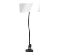 Garsent Espejo de Seguridad con Abrazadera, Espejo de Cubículo Convexo Flexible para Seguridad Personal en Cualquier Lugar, Rectángulo Negro Ajustable de 360 grados para Pantalla de PC de