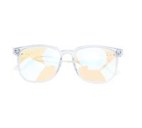 Garsent Gafas Inteligentes de IA para Hombres, Gafas de Auriculares Transparentes de Filtro de Luz Azul con Altavoces, Sonido de la Oreja Abierta, Liviano, Gafas de Bluetooth de IA para (Blue)