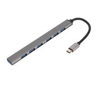 Garsent Hub Tipo C de 7 Puertos de Aleación de Aluminio Premium para Transmisión Rápida para PC, Portátil, Teléfono, Estación de Acoplamiento USB 3,0 para Dispositivos USB