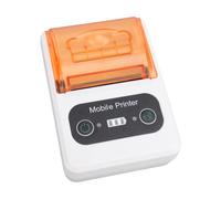 Garsent Impresora de Recibo Térmico de Bluetooth 58 Mm, Android Portable Mini Bocket Factor de Factura de Factura POS POS para Pequeñas Empresas, Compatible con Android (Naranja Blanco)