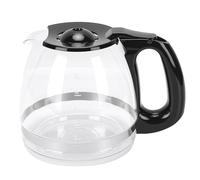 Garsent Jarra de café de Repuesto Universal, Olla de Vidrio para Cafeteras de Goteo - Vidrio, Mango de Fácil Agarre, Tapa Negra, Marcas de Capacidad, Fácil de Limpiar (Repuesto para taza BD 12 1.8L)