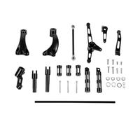 Garsent Kit de Estriberas de Control Delantero CNC 6061 de Aluminio de Repuesto para 1200 Custom 883 XL883 Iron XL883N Upgrade Kit de Controles de Pie de Motocicleta (BLACK)