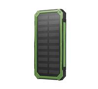 Garsent Kit de Funda para Batería Externa Portátil, Cargador Solar de 20000 MAh, Carcasa DIY con Doble Puerto USB, Carcasa para Batería Externa de Carga Rápida para Viajes. (Green)