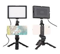 Garsent Kit de Iluminación de Escritorio Juego de Luces de Video LED Ajustables para Transmisión en Vivo Vlog Fotografía de Productos con Trípode y Filtros de Color para Grabación de Video, 120
