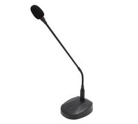 Garsent Micrófono de Condensador de Cuello de Cisne de Escritorio, Micrófonos de Podio XLR con Base, Micrófono con Cable con Botones de Silencio para Reuniones, Conferencias,