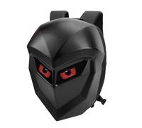 Garsent Mochila LED Knight, Mochila de Motocicleta a Prueba de Agua de 17 Pulgadas con Bricolaje Programable, Bolsa para Casco de Carcasa Dura de Gran Capacidad, Mochila de (BLACK)