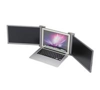 Garsent Monitor Portátil para Computadora Portátil, Pantalla de Extensión Dual FHD 1080P IPS de 15 Pulgadas con Soporte Retráctil, Monitor Extensor de Monitor Dual Plegable, para la(Gris Espacial)