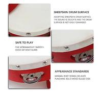 Garsent Pandereta de Mano de Madera de 8 Pulgadas con una Sola de Metal, 6 uds. Jingles, Campanilla de Entretenimiento Alegre para Festival de Canto (10 pulgadas)