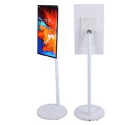 Garsent Pantalla Inteligente de 24 Pulgadas con Soporte para Poste, Monitor Portátil IPS de 1080p con Pantalla Táctil, Pantalla Táctil Móvil de 6+128G para Transmisión en Vivo de
