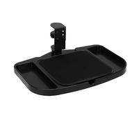 Garsent Plataforma de Ratón con Abrazadera Ajustable con Almacenamiento, Bandeja Ergonómica de Metal para Soporte de Alfombrilla de Ratón, Accesorio de Extensión Giratorio para Oficina en Casa y