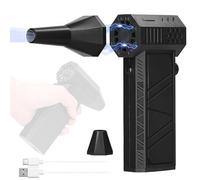 Garsent Plumero de Aire Comprimido, Plumero de Aire Inalámbrico Súper Potente de 13000 RPM, Soplador sin Escobillas Recargable, Mini Soplador Ajustable de 3 Engranajes, Removedor de (Black)