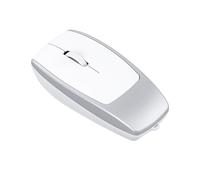 Garsent Ratón Inalámbrico, M109 Pequeño Mouse BT Inalámbrico con Cuerda Anti Perdido y Lector de Tarjetas TF Versátil, 2TB Expandible, Mouse de Computadora Ergonómico para Computadora (plata espacial)
