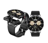 Garsent Reloj Inteligente con Auriculares, 2 en 1 Reloj Inteligente Bluetooth con Auriculares de Reducción de Ruido de IA, Llamada Bluetooth, Reloj de Fitness Deportivo a Prueba de Agua (Black)
