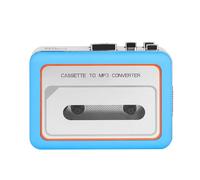 Garsent Reproductor de Casete Portátil, Convertidor de Casete a MP3 con Altavoz Dual, Conector para Auriculares, Puerto USB 2.0, Convertidor de Cinta de Audio Estéreo a Digital (Blue)