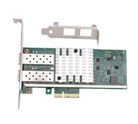 Garsent Tarjeta de Red de Fibra Óptica, Tarjeta Ethernet Dual SFP+ PCIe X4 de 10 Gbps con Chip 82599ES, Compatible con W VMware ESXi