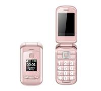 Garsent Teléfono Plegable 2G, Teléfono Celular para Personas Mayores Desbloqueado con Doble SIM con Botones Grandes, Altavoz, Llave de Emergencia SOS, Linterna, Pantalla Principal de