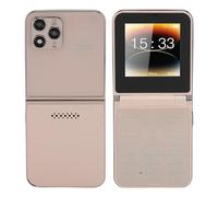 Garsent Teléfonos con Tapa para Personas Mayores, Teléfono Celular Desbloqueado de 2,6 Pulgadas, Botones Grandes, Dígitos Grandes, Teléfono Celular con Tapa para Personas Mayores, (Gold)