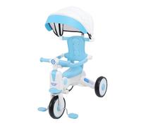 Garsent Triciclo para Bebés, Tricices para Niños Multifuncionales con Mango de Padre Ajustable, Luz de Música, Dosel Plegable, Ruedas de Eva Tranquila, de Bicicleta para Niños de 18 (Blue)