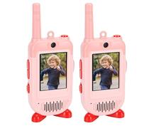 Garsent Video Walkie Talkies para Niños, Paquete de 2, Recargable, Videoportero de Largo Alcance, Radio de 2 Vías Walkie Talkies para Niños de 3 a 12 Años, y Niñas en Interiores (Pink)