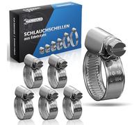 GARSIDURO® 12 abrazaderas de manguera de acero inoxidable 10-16mm - abrazaderas metalicas para tubos en calidad industrial - abrazaderas de tubo inox para mangueras de jardín, coches, motos | 10-16 mm
