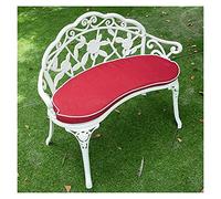 Gartenbänke, Parkbank, Terrassengartenbank, Hinterhofbänke, Parkgartenbänke, Außenbank, wetterfeste Terrassenbank aus Gusseisen, Hofbank mit Rückenlehne und Armlehnen-Dekor (Farbe: Weiß).