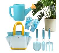 Gartengeräte Für Kinder - Kinder Gartenset | 6-Teilige Lustige Pädagogische Schaufel | Gartenhandschuhe Blumen Gemüseanbau Gewächshaus Spiel Rollenspiel Pflanzen Garten Draußen Frühling Klette