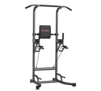 GartistGo Power Tower with Pull Up Bar and Bottom Station for Home Gym, Height Adjustable, Capacity 150 kg with Non-Slip Suction Cups, Steel H-Base