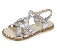 Garvalín 172672, Sandalias con Tira a T Niñas, Plateado (Silver/Cristal), 36 EU