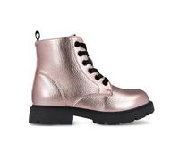 Garvalín Bota Básica Niña 251560-C032 | Rosa Metálico con Cierre Lateral y Agujetas Negras