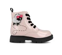 Garvalín Bota Oveja Niña Rosa Charol con Forro de Peluche | Botín Infantil con Agujetas y Suela Dentada - Modelo 251342-B032