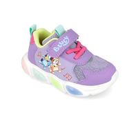 Garvalín Tenis Niña con Luces Bluey 251856-B164 | Deportivo Morado con Personaje Bluey | Suela LED Multicolor | Cierre Adhesivo