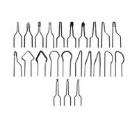 GARVALON 1 Paquete 23 Puntas de Pirograbado de Alta Impedancia de Aleación de Níquel-Cromo Diámetro 1 MM Variedad Variada para Máquina de Quemar Madera 30-50 W Accesorio Profesional