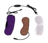 GARVALON 1 Pc antifaz para ojos secos máscara de calor para los ojos eye mask for sleeping máscara de ojos calentada máscara de ojos de antifaz recargable antifaz USB lienzo Púrpura