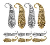 GARVALON 10 Pares de Cierres de Cabeza de Serpiente para Pulseras y Collares Hebillas de Aleación Creativas para DIY Accesorios para Joyería Hechos a Mano Uso en Manualidades y