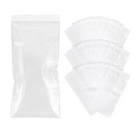 GARVALON 100 piezas Transparentes para Móvil Desechables y Sellables Resistentes y Reutilizables Protección contra Polvo y Uso Táctil para Joyas y Almacenamiento Seguro