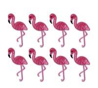 GARVALON 12 Parches de Flamencos Bordados Adhesivo Trasero para Ropa Parches de Tela DIY Pegatinas de Flamenco para Chaquetas Vaqueros y Manualidades Colores Brillantes y Tamaño