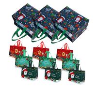 GARVALON 12piezas Bolsas De Obsequio Para Fiestas De Tela No Tejida Para Regalos Para Guardar Regalos De Festivales y Usar Como Bolsa Para Dulces De Fiesta