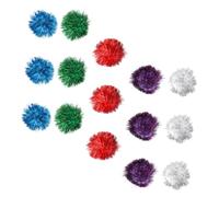 GARVALON 15 Piezas Juguetes para Gatos Bola Brillante Interactivo para Ejercicio y Diversión Gatos y Gatitos Accesorio Ligero para Mascotas Color Aleatorio Color Aleatorio