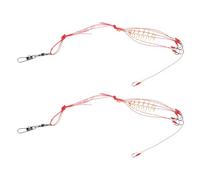 GARVALON 2 Cajas Steel Spring Feeder Trap with Hooks Portable Bait Holder For Lakes and Rivers Efficient Carp Fishing Tackle