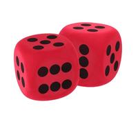 GARVALON 2 Piezas Dados Grandes Dados De Espuma Gigantes Clásicos De Gran Tamaño del Aula para Eventos para Complicados Divertidos Eva Rojo