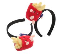 GARVALON 2 Piezas Unidades Diademas Papas Fritas Divertidas Diadema Caricatura Accesorios Fiesta Tocado Original para Mujer